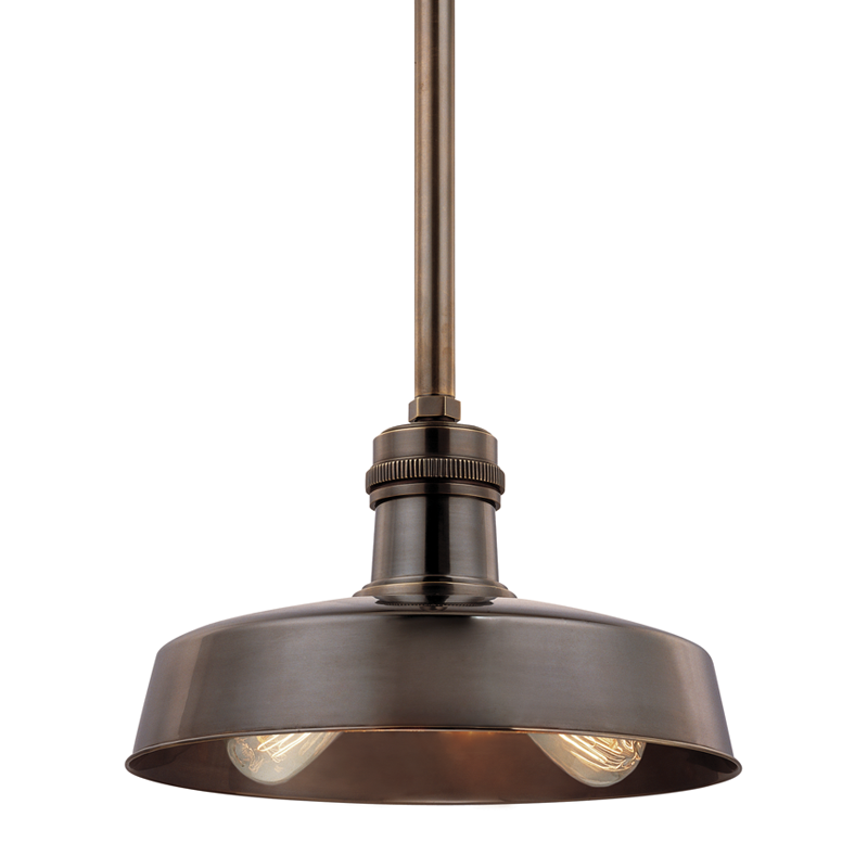 Hudson Falls Pendant 9" - Distressed Bronze