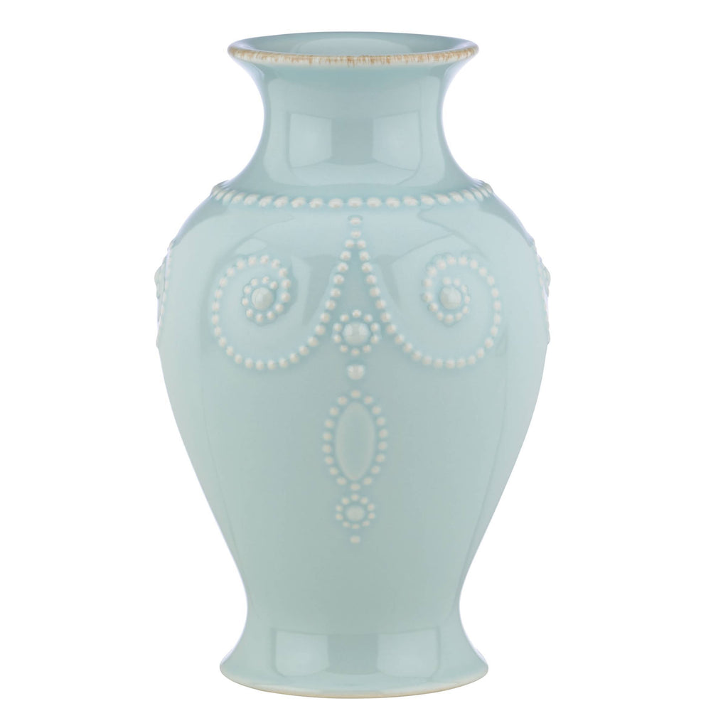 French Perle Ice Blue Bouquet Vase 8"