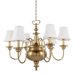 Yorktown Chandelier 29" - Aged Brass