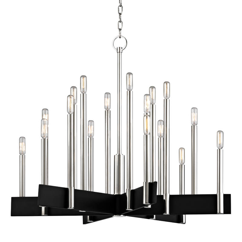 Abrams Chandelier 27" - Polished Nickel