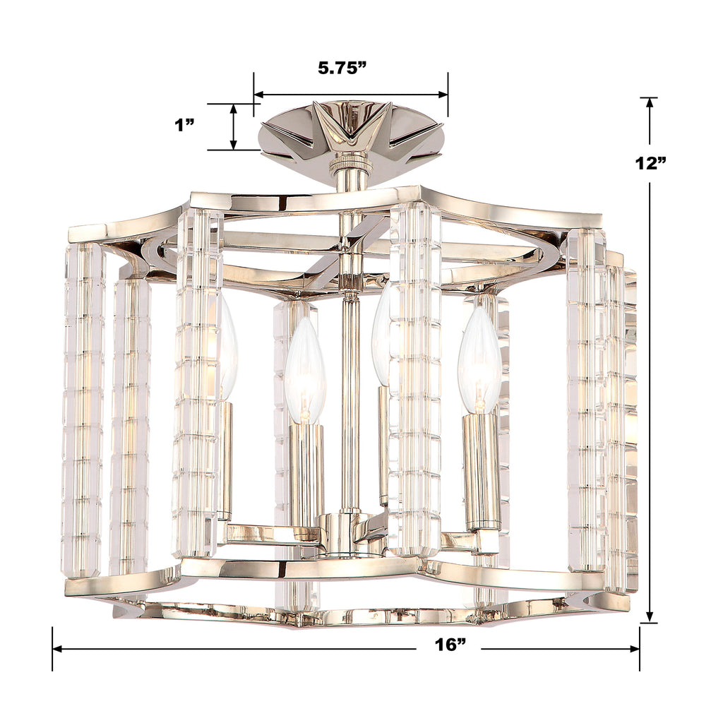 Carson 4 Light Semi Flush