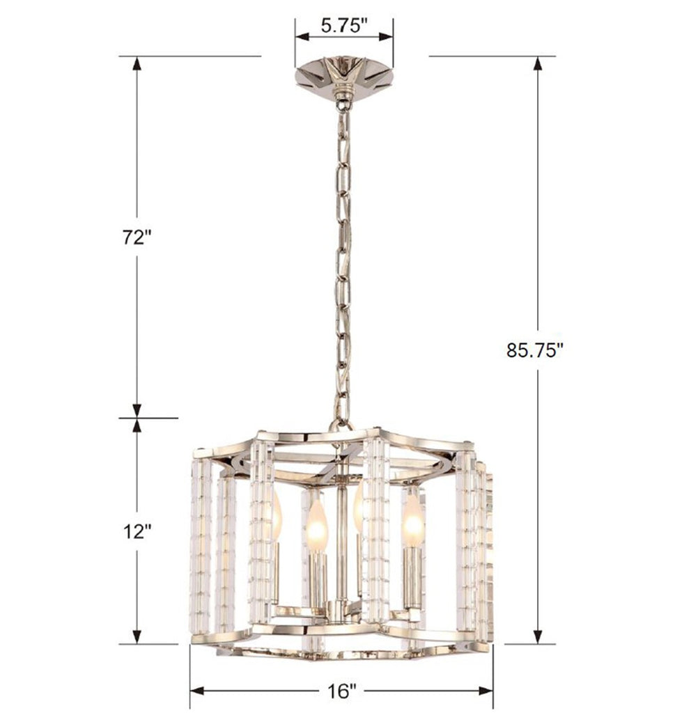 Carson 4 Light Semi Flush