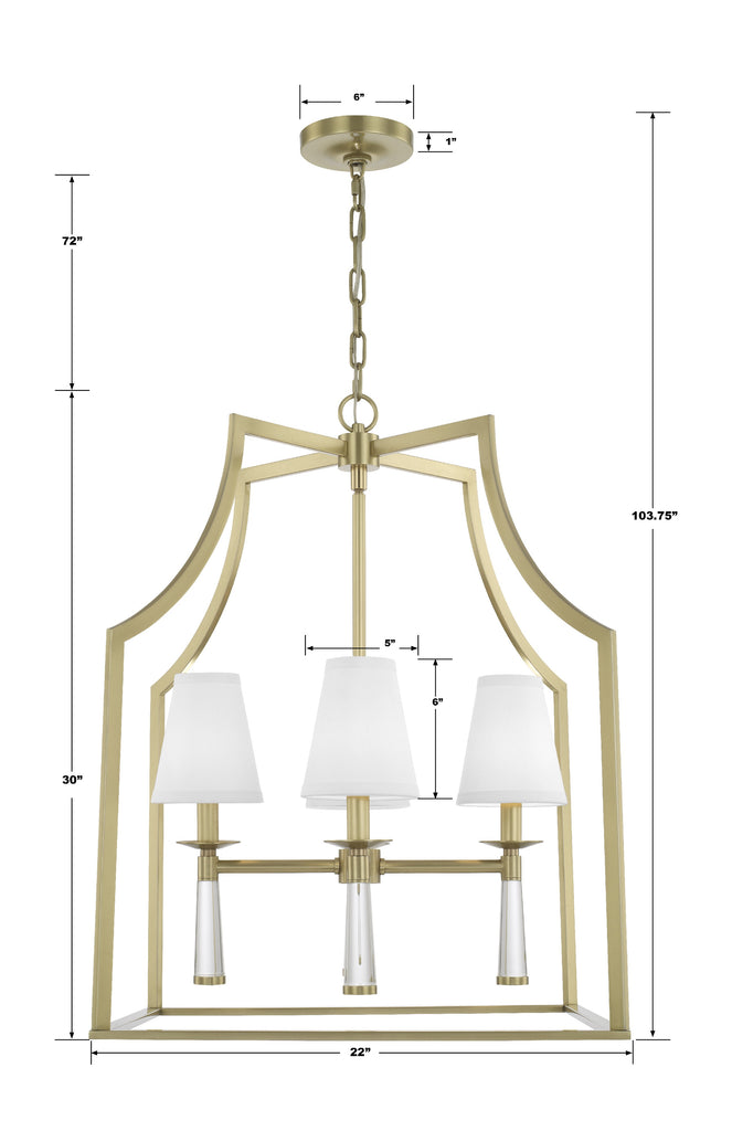 Baxter 4 Light Lantern Chandelier