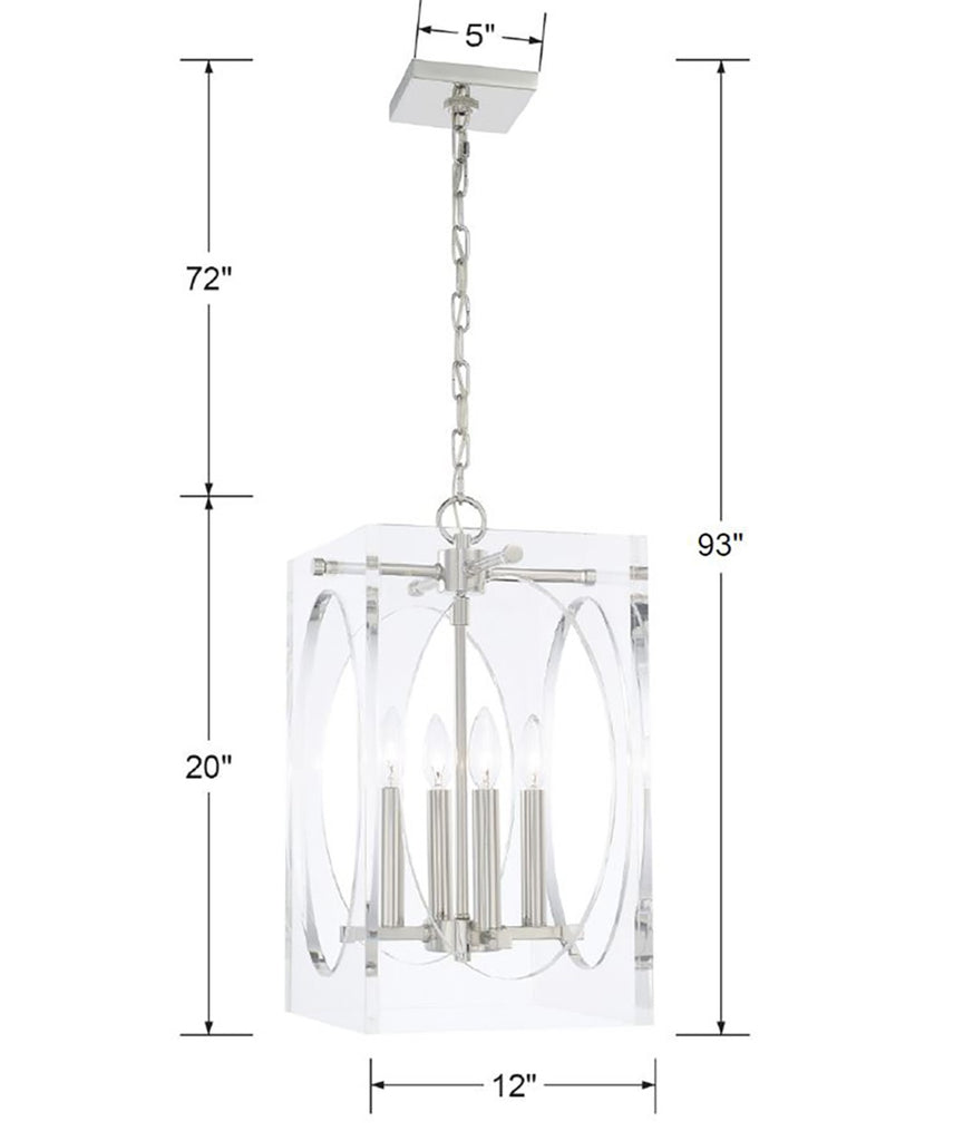 Drake 4 Light Lantern Chandelier