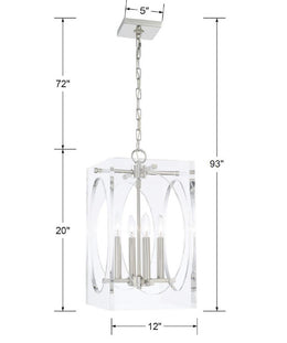 Drake 4 Light Lantern Chandelier