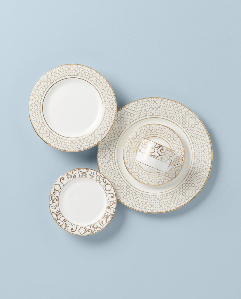 Venetian Lace Gold 5 Piece Place Setting