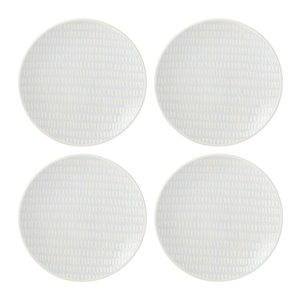 Textured Neutrals Chambray Accent Plate Set of 4
