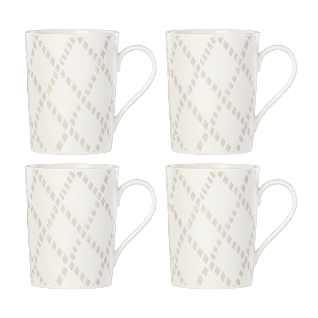 Textured Neutrals Taupe Mug Set of 4