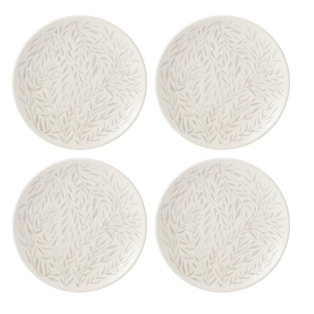 Textured Neutrals Taupe Accent Plate Set of 4