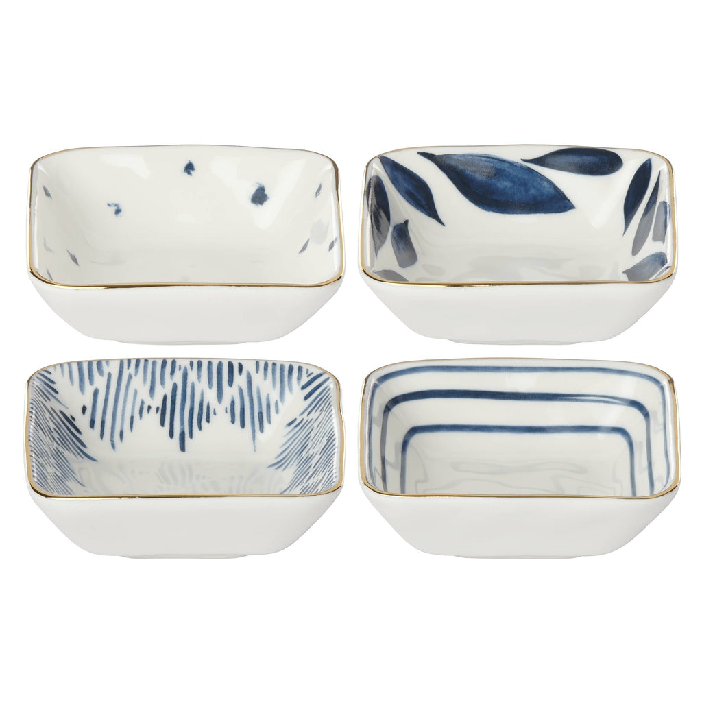 Blue Bay Square Snack Bowls Set of 4