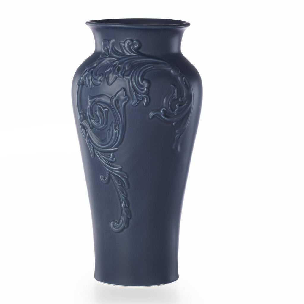 Sprig & Vine Carved Tall Vase