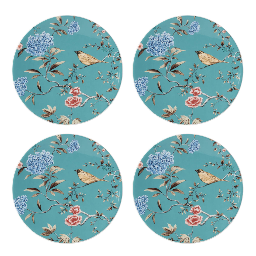 Sprig & Vine Accent Plate Turqoise Set of 4