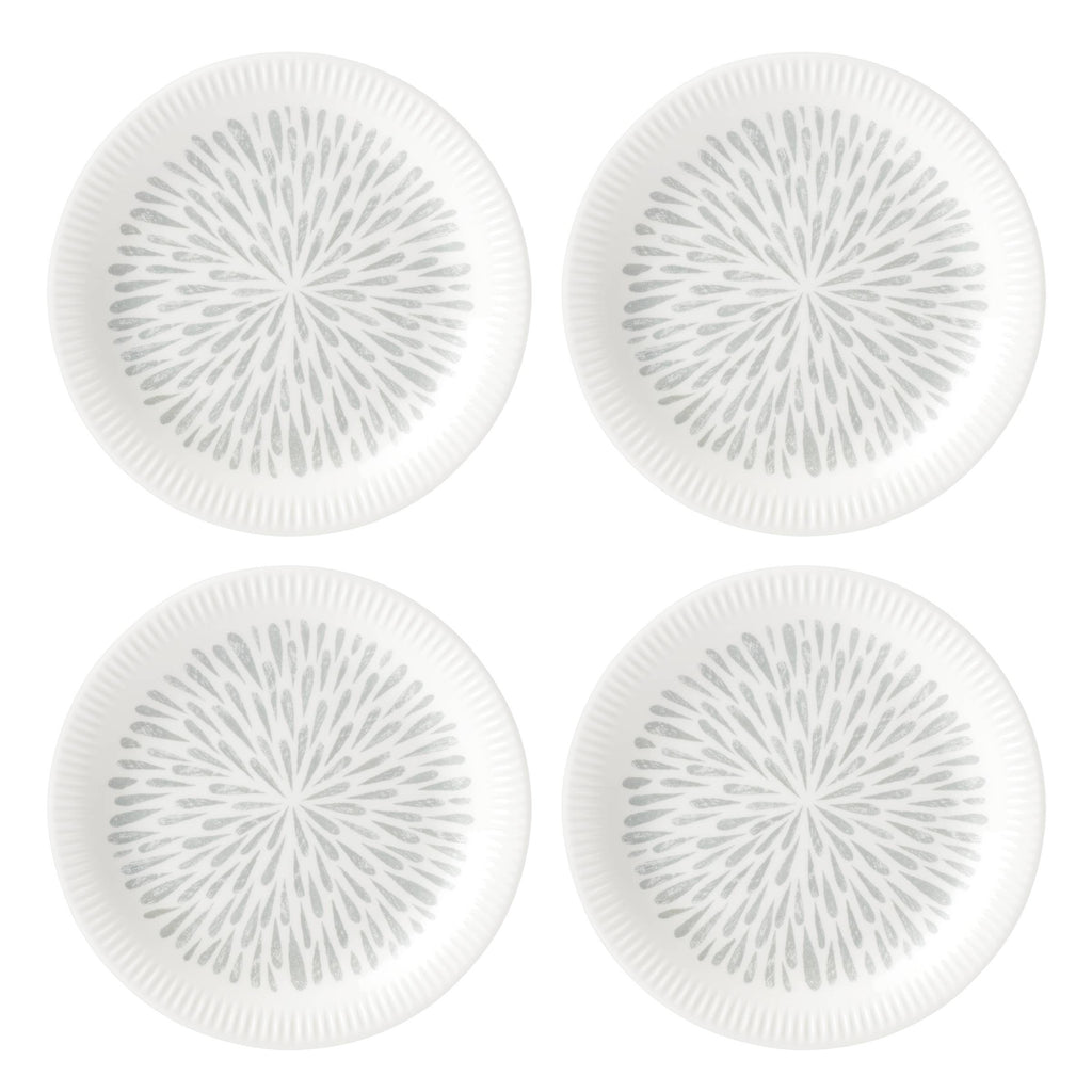 Profile Accent Plate White/Grey Set of 4