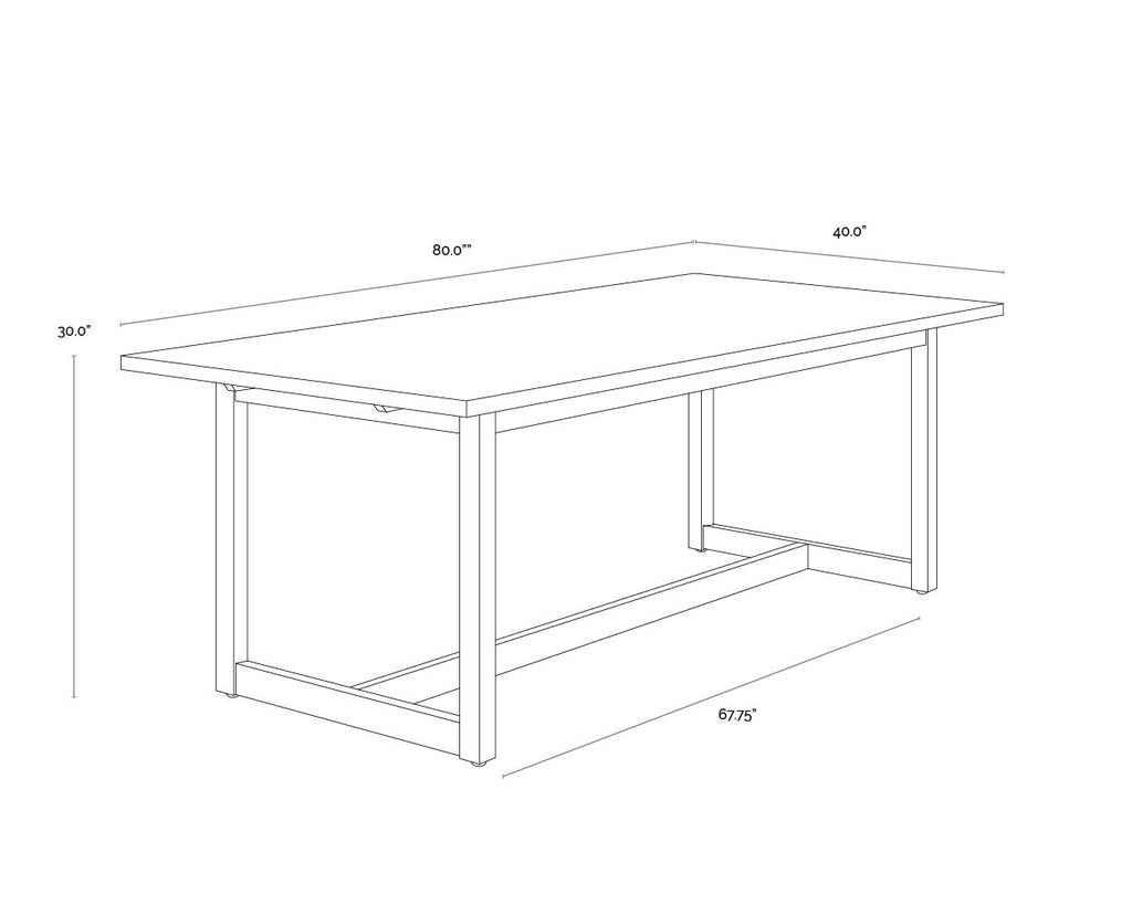 Geneve Extension Dining Table : Natural - 80" To 104"