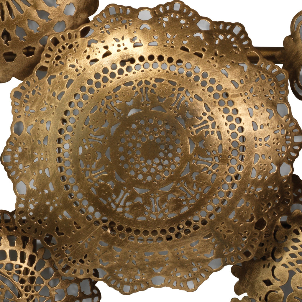 Josephine Lace Wall Art-Antique Brass