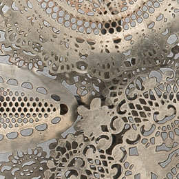 Josephine Lace Wall Art-Antique Silver