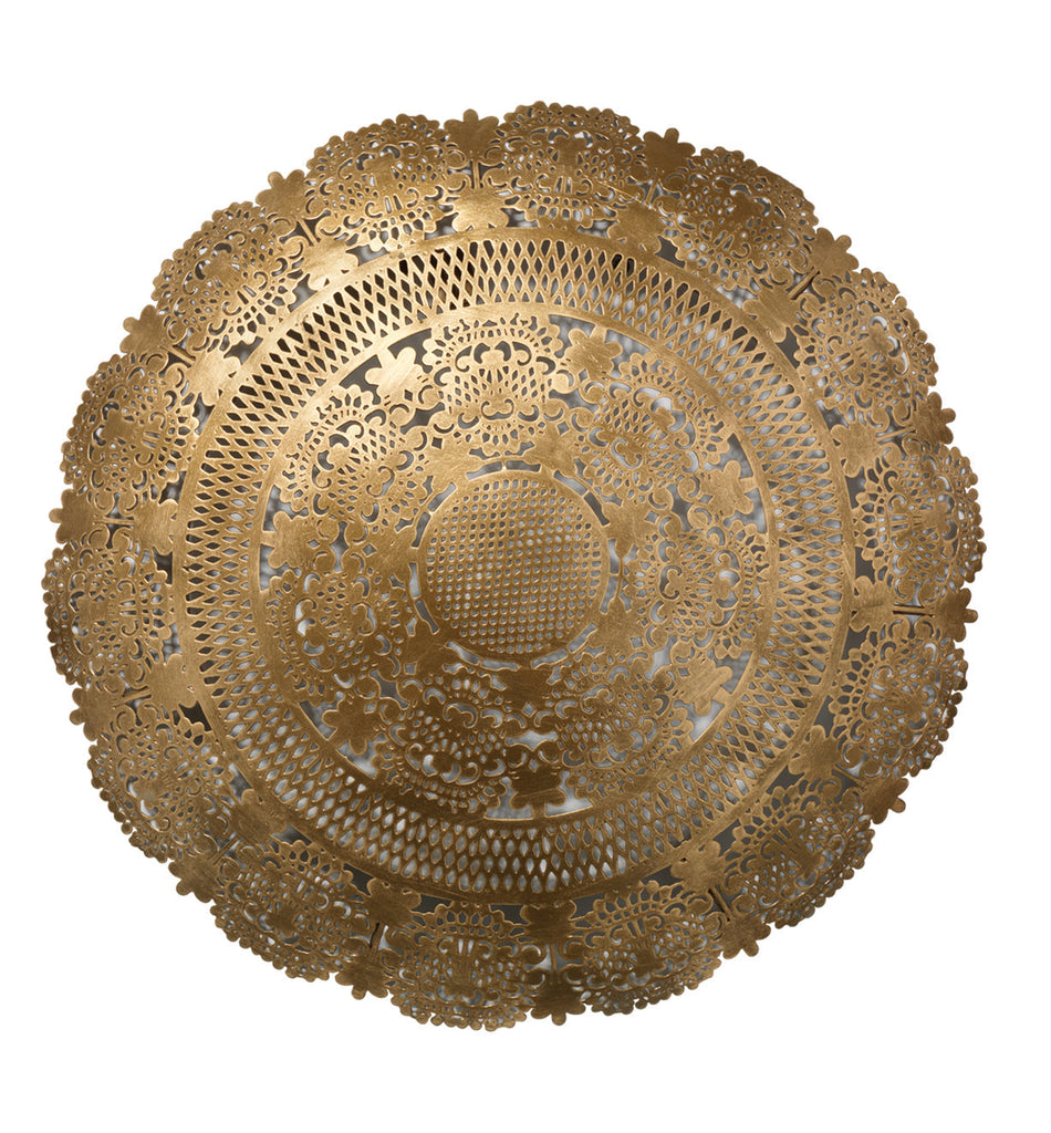 Penelope Lace Wall Art-Antique Brass