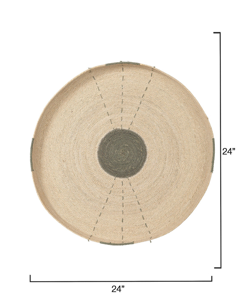 Sundial Seagrass Round Wall Art