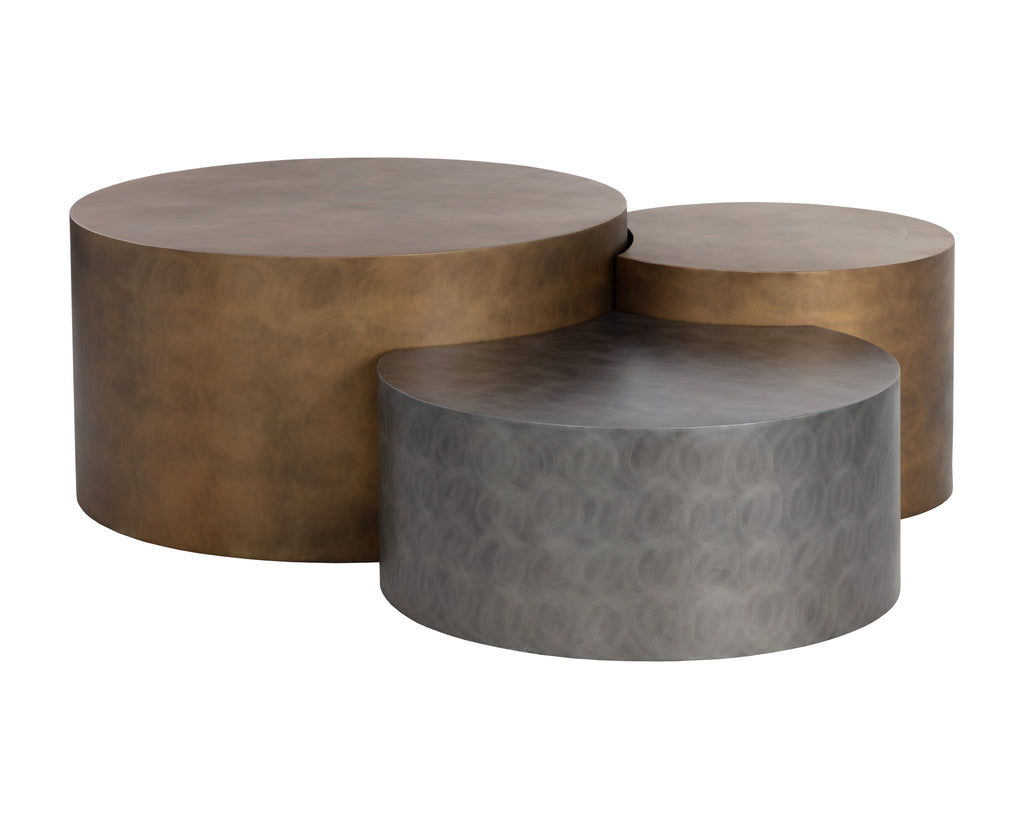 Neo Coffee Tables (Set Of 3) : Antique Brass