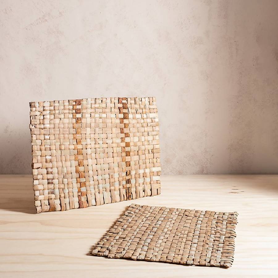 Handwoven Reed Placemat   set of 4