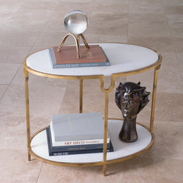 Iron/Stone Side Table