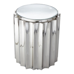 Fluted Column Table : Fluted Column Table (Nickel)