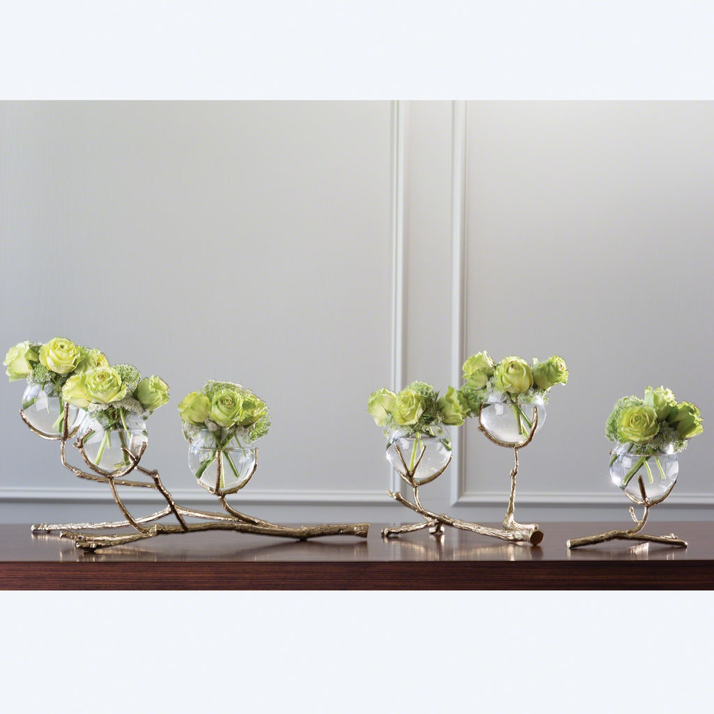 Twig 2 Vase Holder, Brass