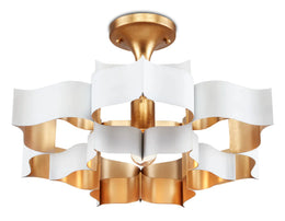 Grand Lotus White Small Chandelier