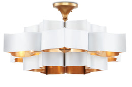 Grand Lotus White Chandelier