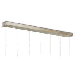 Glace White Rectangular 7-Light Multi-Drop Pendant