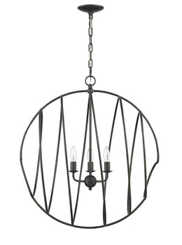 Conduit Large 3-Light Industrial Orb Chandelier