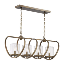 Maddox 4-Light Linear Bronze Chandelier