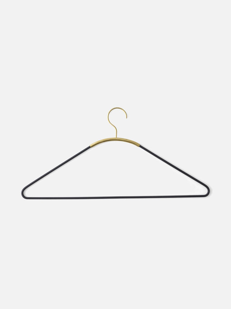 Ava Coat Hanger, Black/Brass