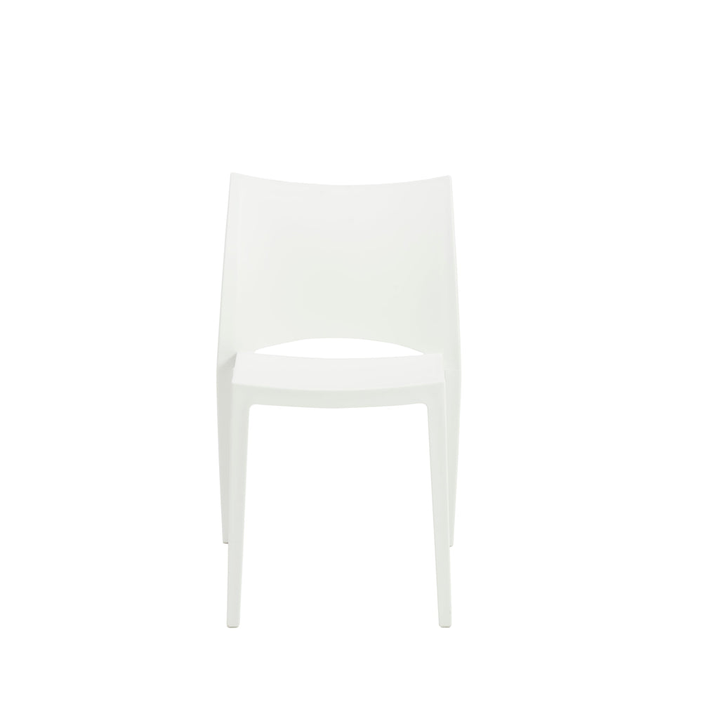 Leslie Stacking Side Chair - White,Set of 2