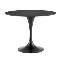 Astrid 40" Round Table, Black Top and Matte Black Base