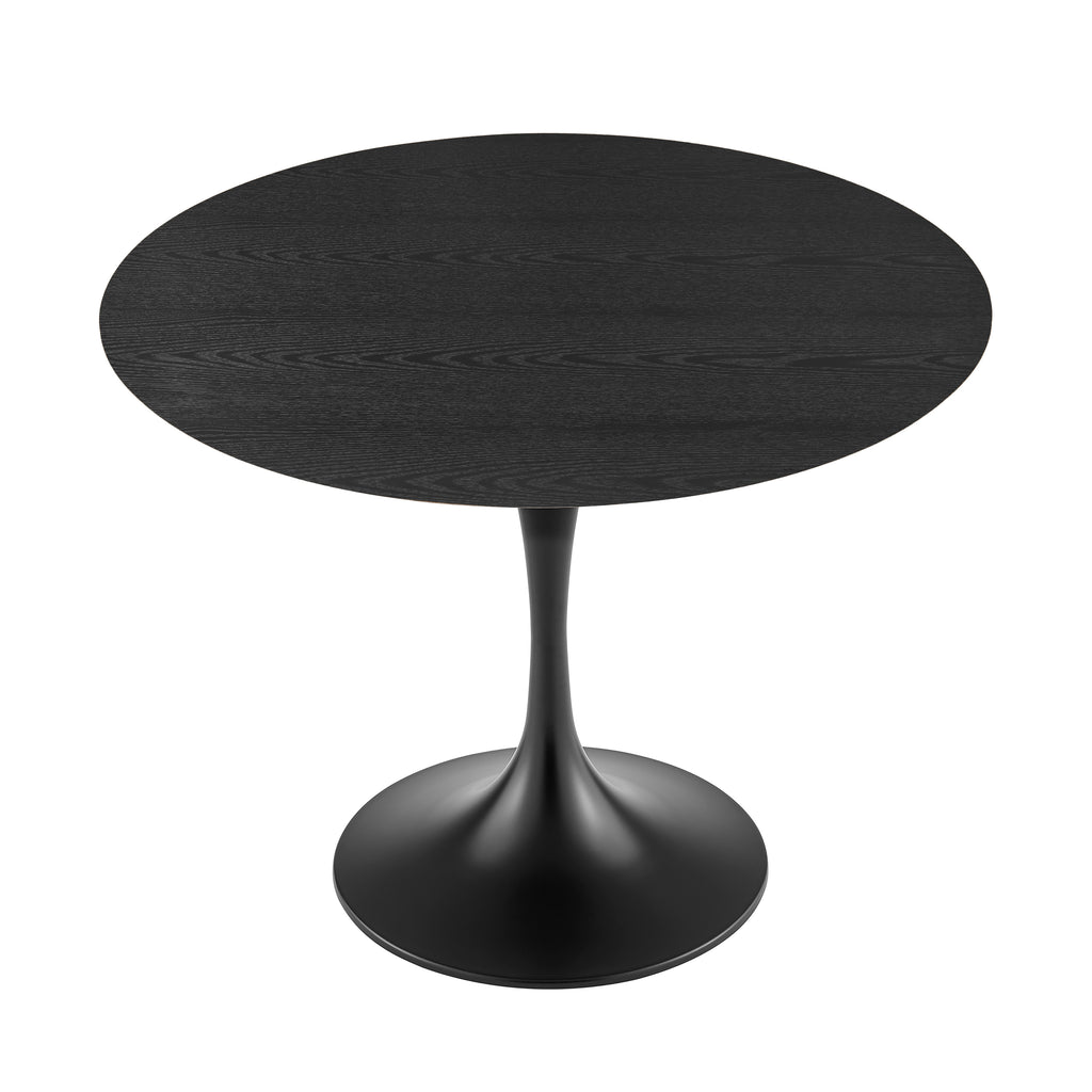 Astrid 40" Round Table, Black Top and Matte Black Base