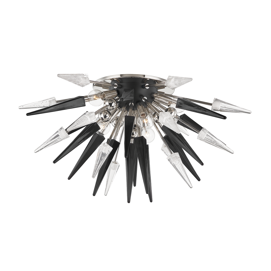 Sparta Semi Flush 28" - Polished Nickel