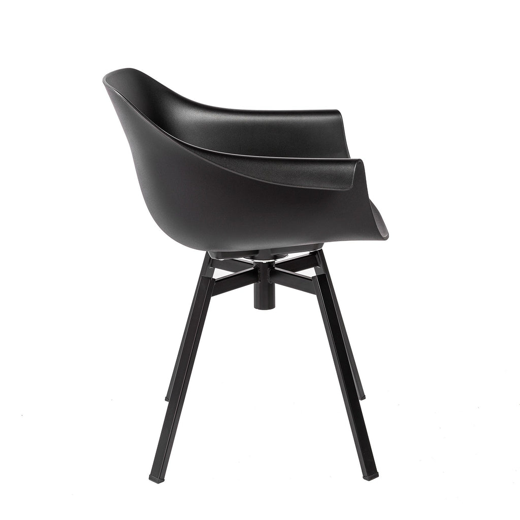 Helia Swivel Armchair - Black