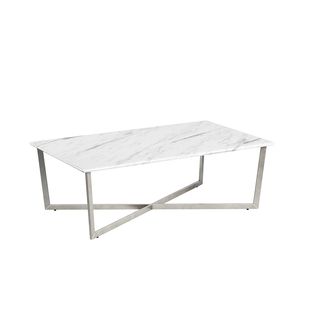 Llona 48" Rectangle Coffee Table - White