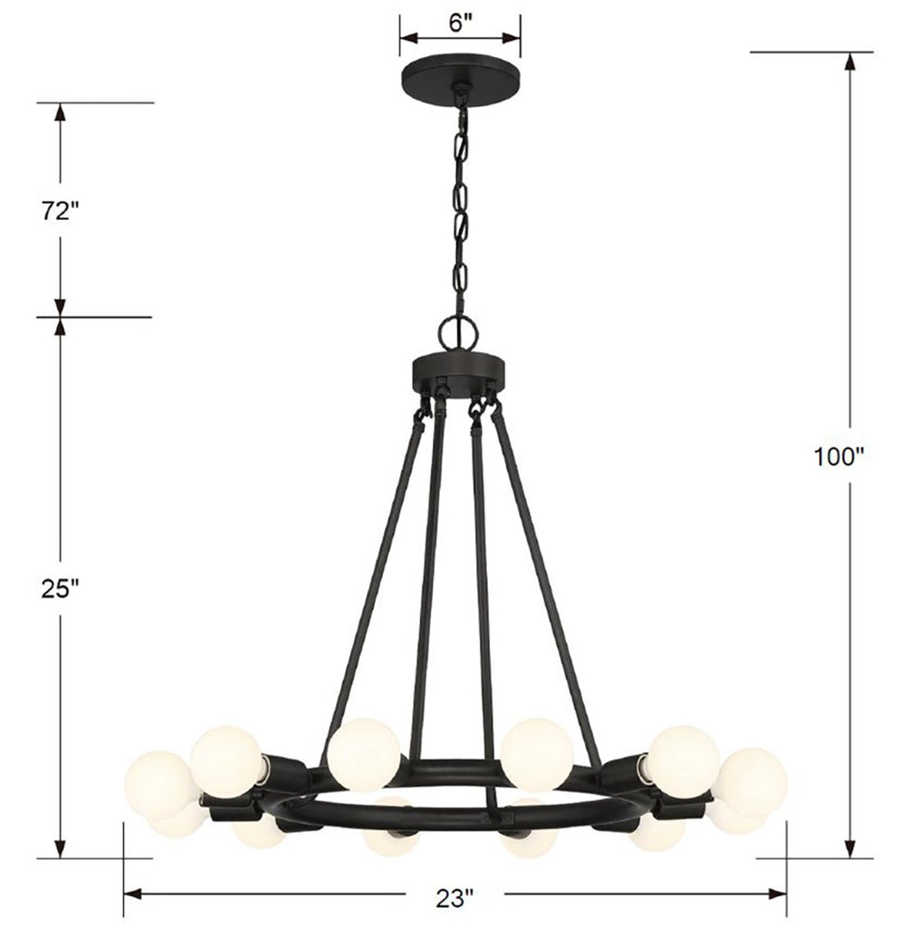 Dakota 12 Light Chandelier