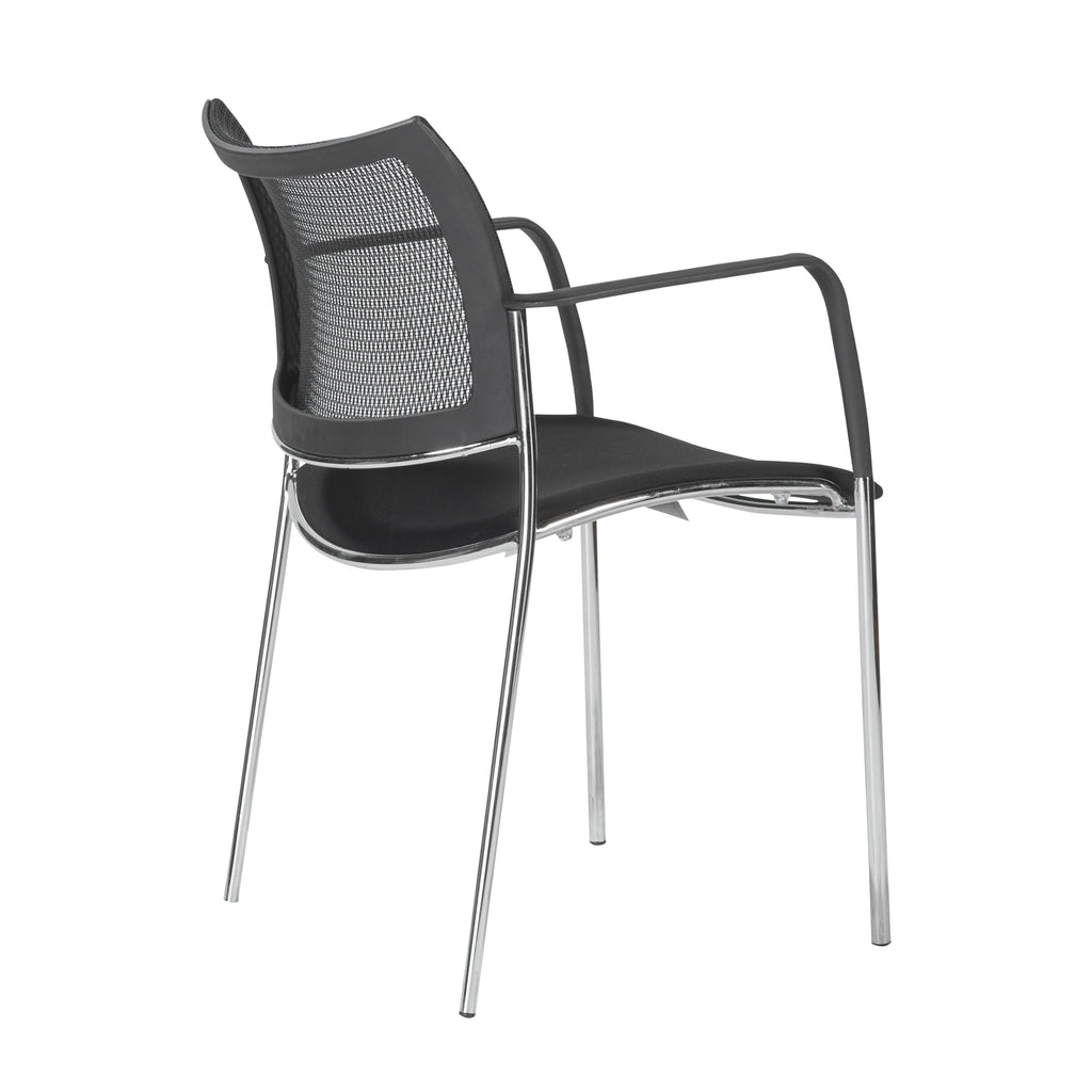 Vahn Stacking Visitor Chair - Black,Set of 2