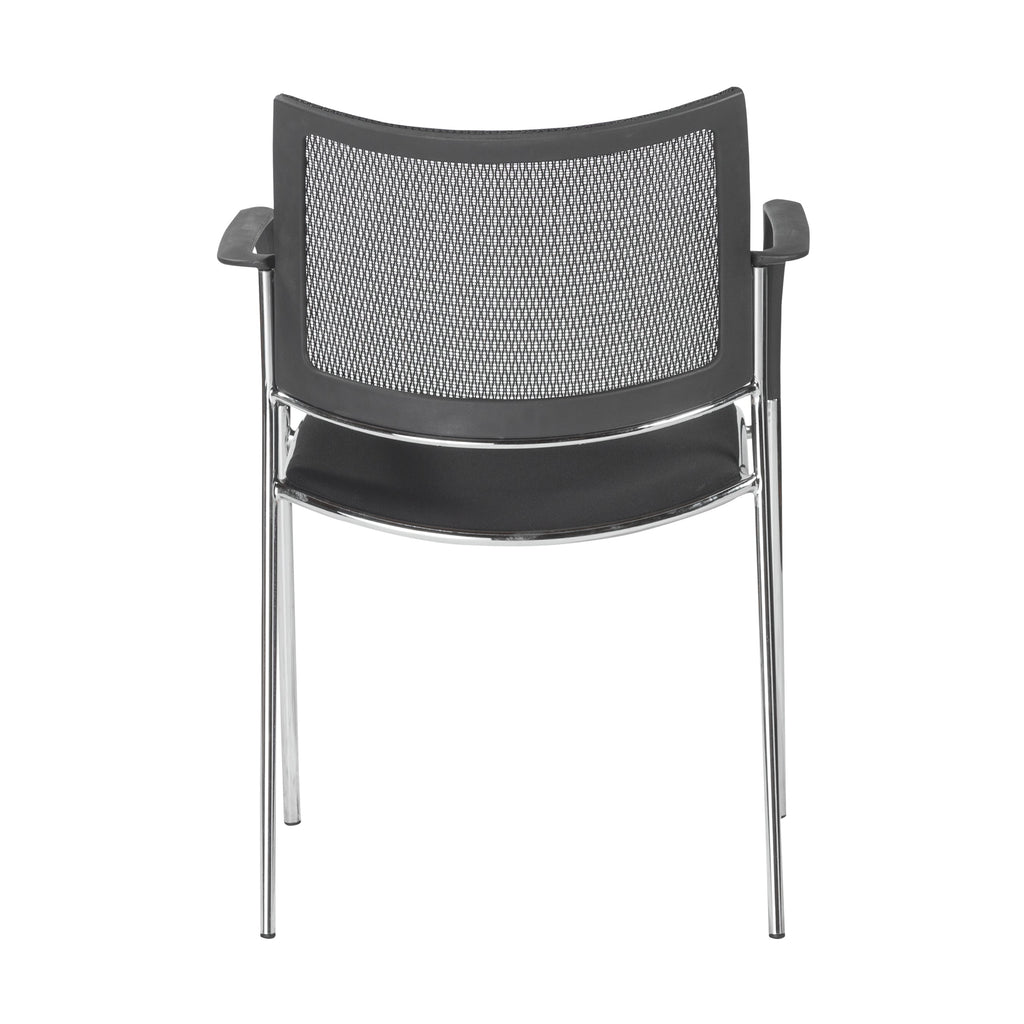 Vahn Stacking Visitor Chair - Black,Set of 2