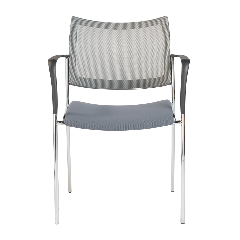Vahn Stacking Visitor Chair - Grey,Set of 2