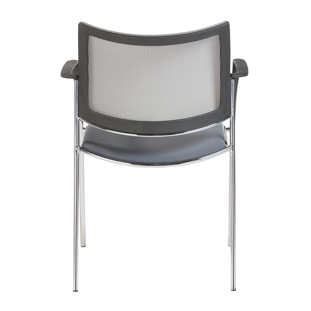 Vahn Stacking Visitor Chair - Grey,Set of 2