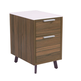 Hart 2 Drawer File Cabinet - White,Walnut