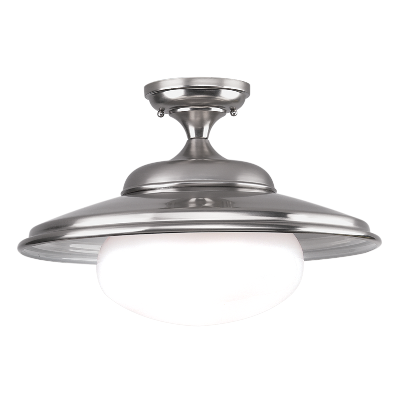 Independence Semi Flush 12" - Satin Nickel