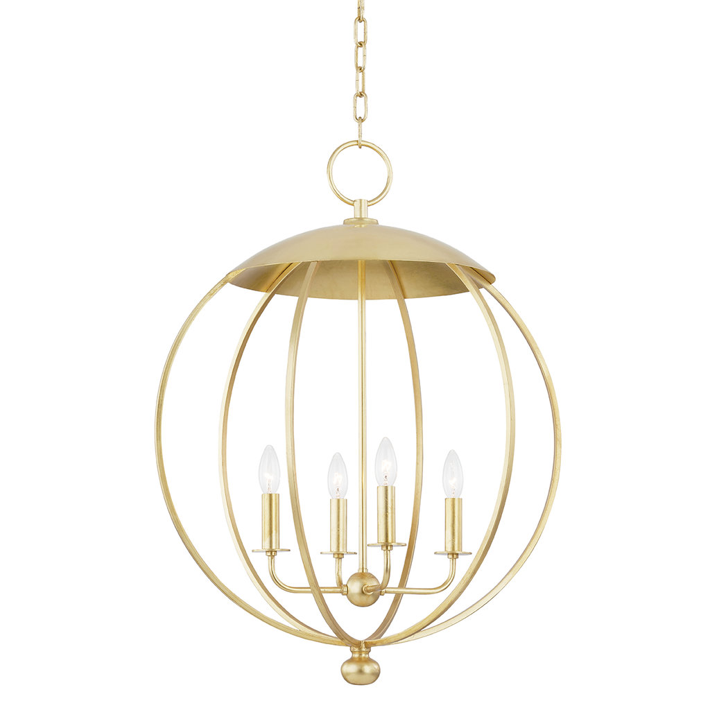 Wesley 4 Light Lantern - Gold Leaf