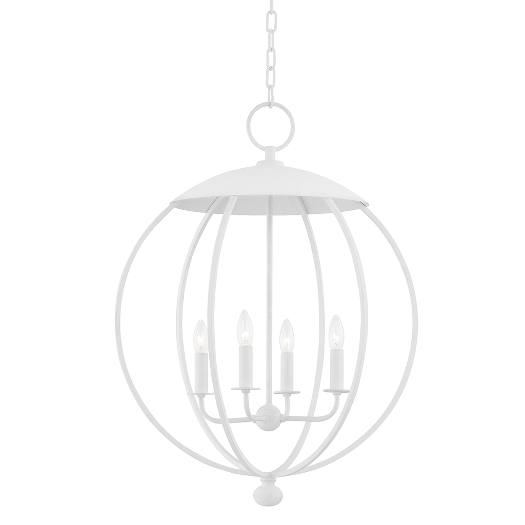 Wesley 4 Light Lantern - White Plaster