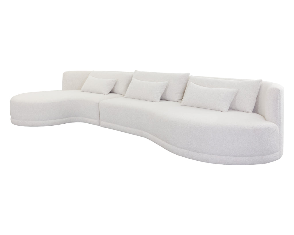 Laken Sofa Chaise - Copenhagen White