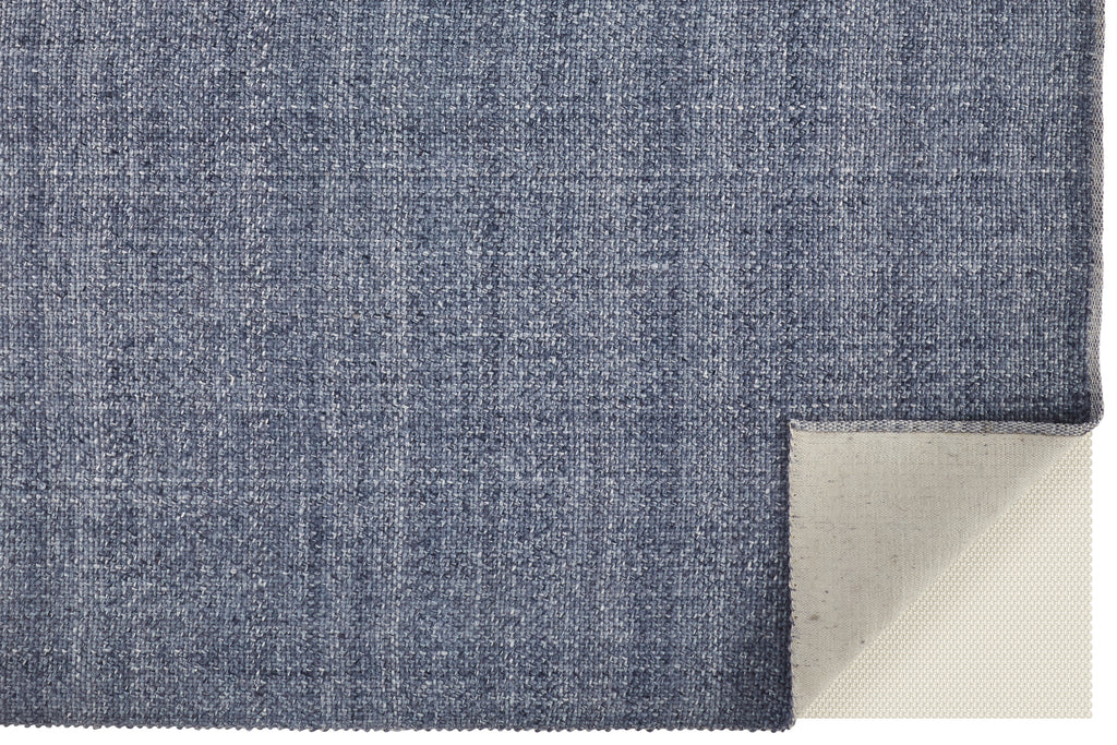 Naples Transitional Solid Blue Area Rug (8' x 10')